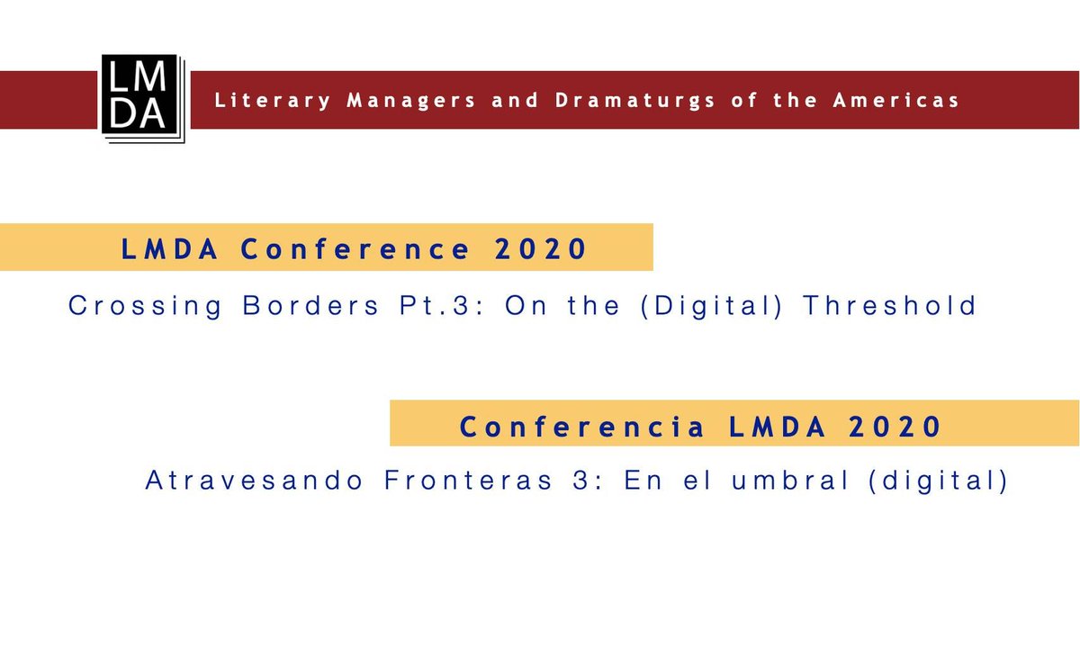 ATHE_Theatre's tweet photo. Livestream LMDA's annual conference starting Friday at 11am ET. @HowlRound @LMDAmericas https://t.co/rbU1D1XTJw https://t.co/cNZZHXEwKp