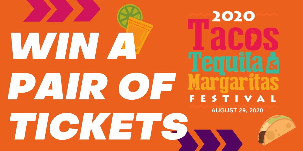 ***CONTEST ALERT***

Win a pair of general admission tickets to the 2020 Tacos, Tequila, &amp; Margaritas Food Festival held on August 29, 2020. 

All you have to do is:
1) Follow Us
2) Retweet 
3) Mention 3 of your friends in the RT

Must be 21 or older to win. Contest ends 7/1.