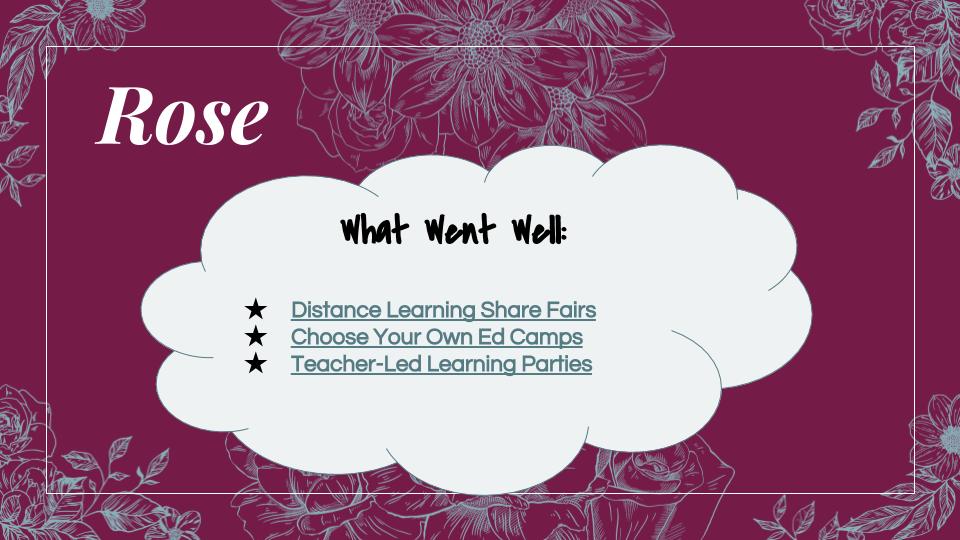 MrsLanghorne's tweet photo. As we wrap up our school year, let's reflect on our roses, buds and thorns from this past year. Here are some of mine- what are yours? #fcpssbts #leapoflearning #McLeanLearnsAtHome @FCPSR2 @mcleanhigh https://t.co/T1uzY5pTMw https://t.co/RuXLbVC3WS