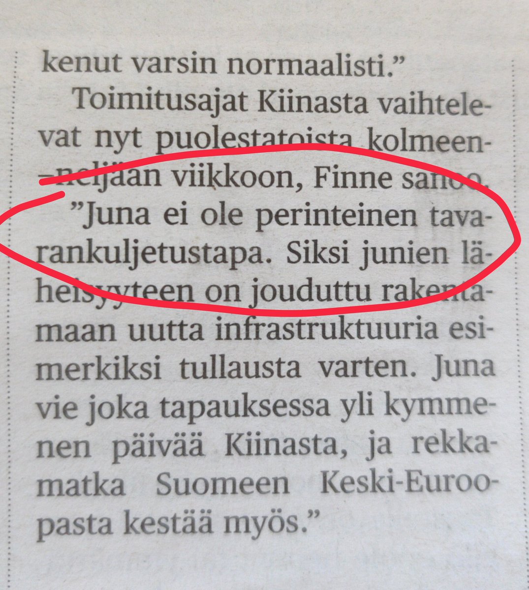 Mikä oli se tarkka hetki, kun muoviromun roudaus Kiinasta Suomeen suihkukoneella muuttui "perinteiseksi" toiminnaksi? 🙂 (HS 3.7.2020)