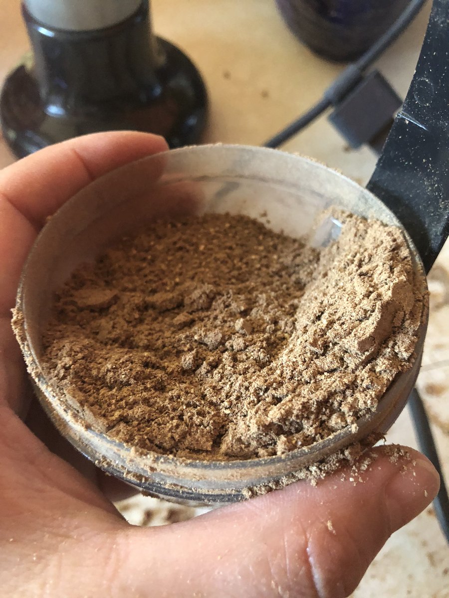 I don’t have fancy equipment. I have a hand blender with a small food processing attachment and a coffee grinder.It was faster to pre-grind about a cup of the seeds in the food processor and then finish them off in the coffee grinder. Or you could just use the coffee grinder.