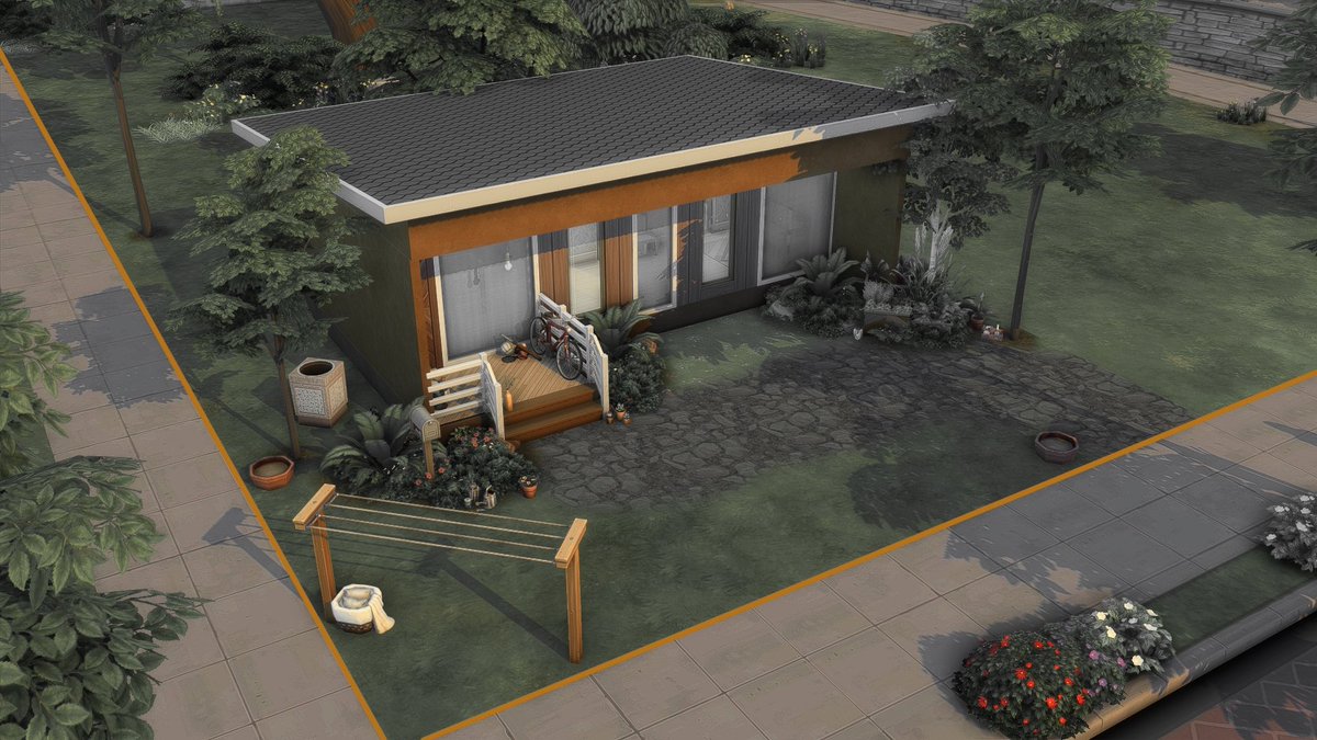 Simple, modern &amp; small 🏡
● NOCC ●
My #sims4gallery foxxywoww
#showusyourbuilds #diesims #diesims4 #gamer #gamergirl #modern #tiny #modernhouse #tinyhouse #homedecor #eagames #ts4 #thesims #simscommunity #simsdaily #nocc #picoftheday #details #origin #garden #flowers #orange
