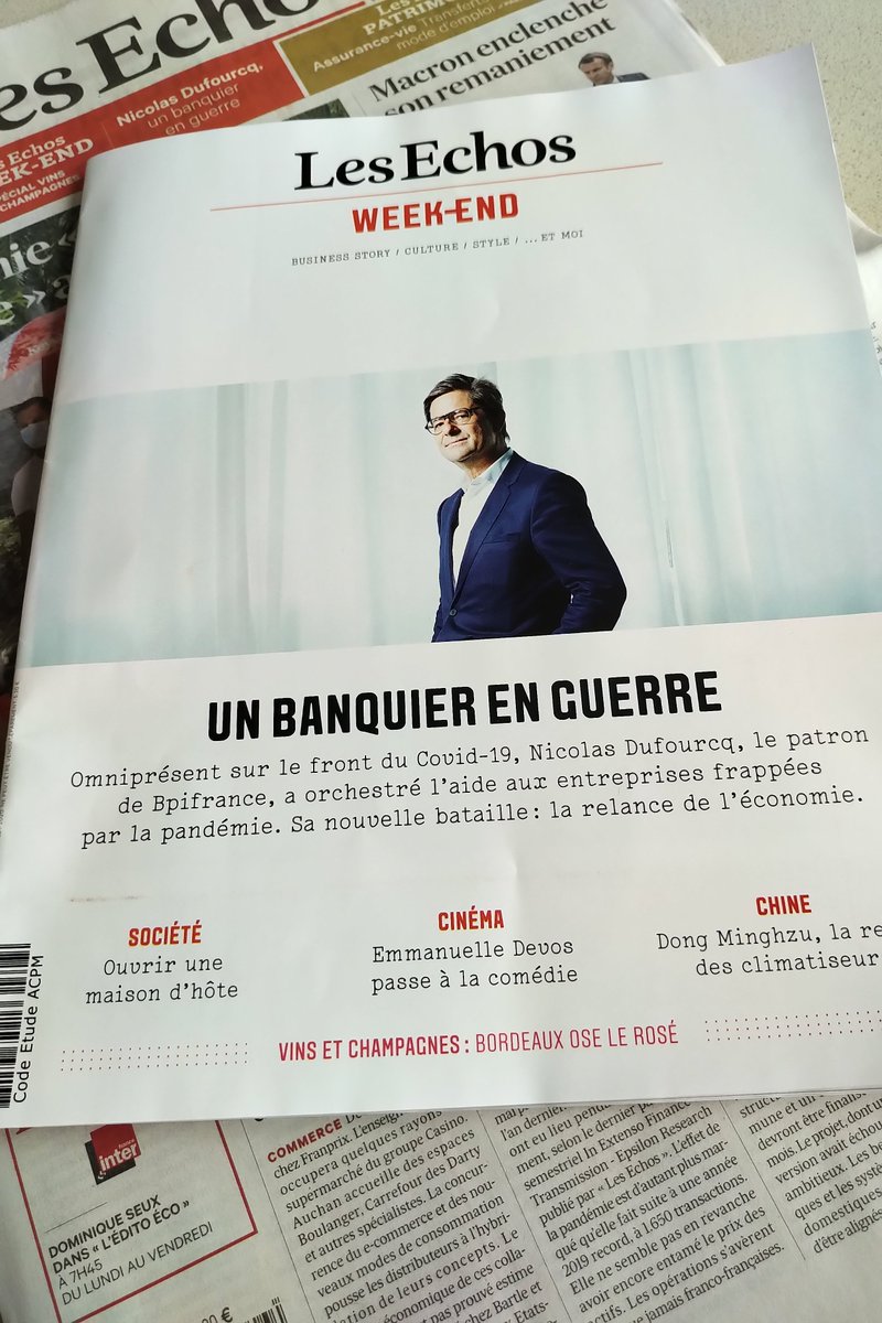 ASdeFaucigny's tweet photo. Une "business story" qui fait la Une des @LesEchosWeekEnd on a déjà vu. Mais pour une Banque publique c'est une première ! Belle reconnaissance pour toute l'entreprise @NicolasDufourcq @ACaudoux @Paul_F_Fournier @Anne__Guerin @Pedro__Novo @PascLagarde https://t.co/pynYSBeqrw