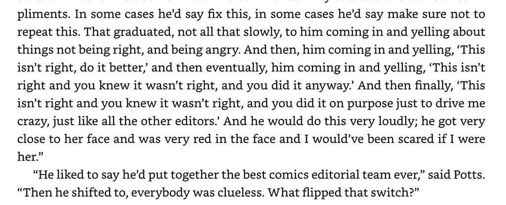 Dead fascinated by how Marvel editors have been constitutionally mad for at least 40 years