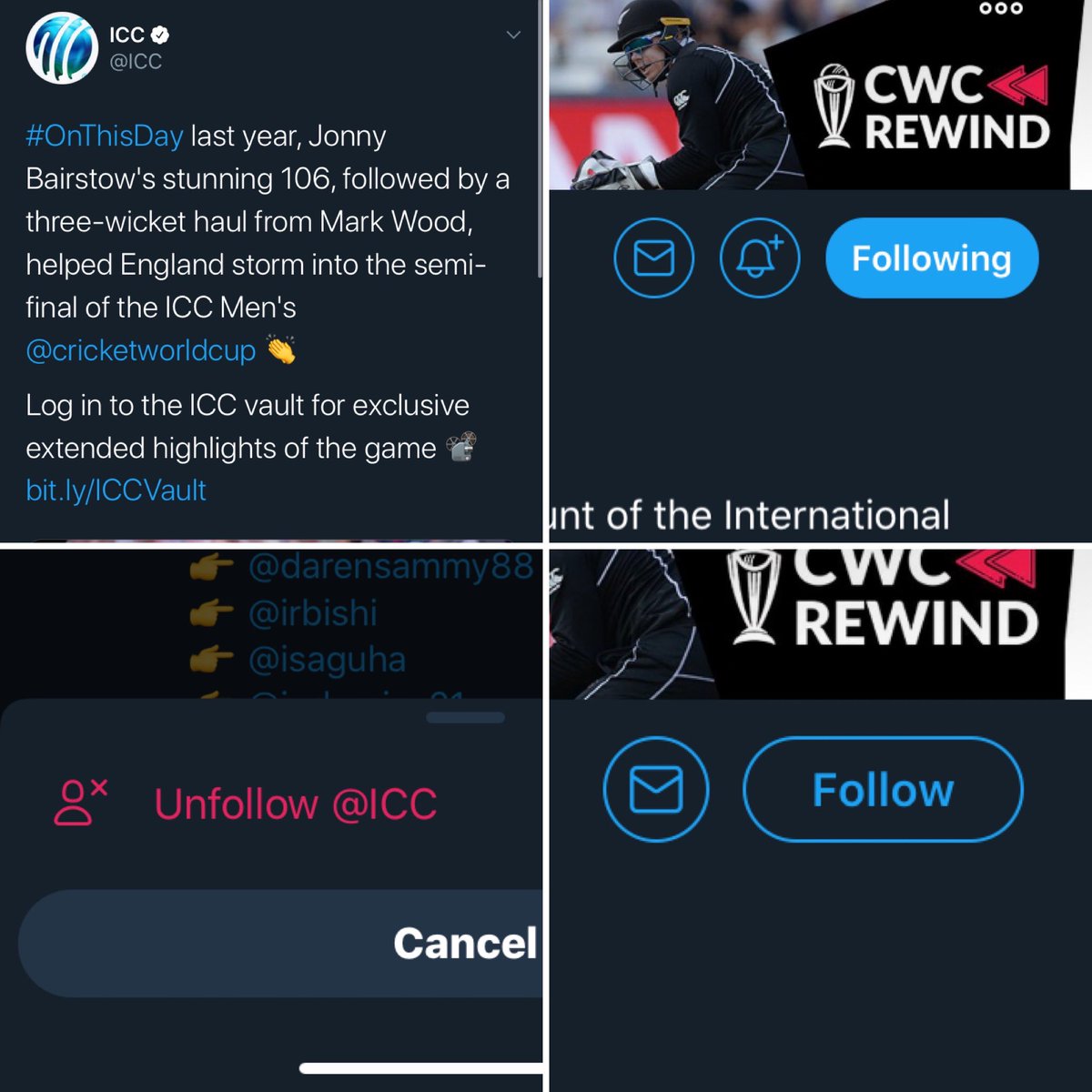 Yip - I  am 💯% not ready to be reminded by the ICC of what happened nearly a year ago. Even the pool game against England starts to bring back the trauma. This needed to happen. <a href="/GuyHeveldt/">Guy Heveldt</a> <a href="/BLACKCAPS/">BLACKCAPS</a> @DevlinRadioShow