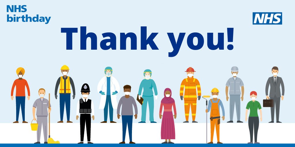 Join us in thanking the NHS this weekend! 😀

Today we will be celebrating the upcoming 72nd birthday of the NHS by wearing blue.  🌈👏

Please feel free to post your pictures in the comments below!💙

#WearItBlue #MakeitBlue #LightitBlue #ThankYouTogether #healthcare #NHS
