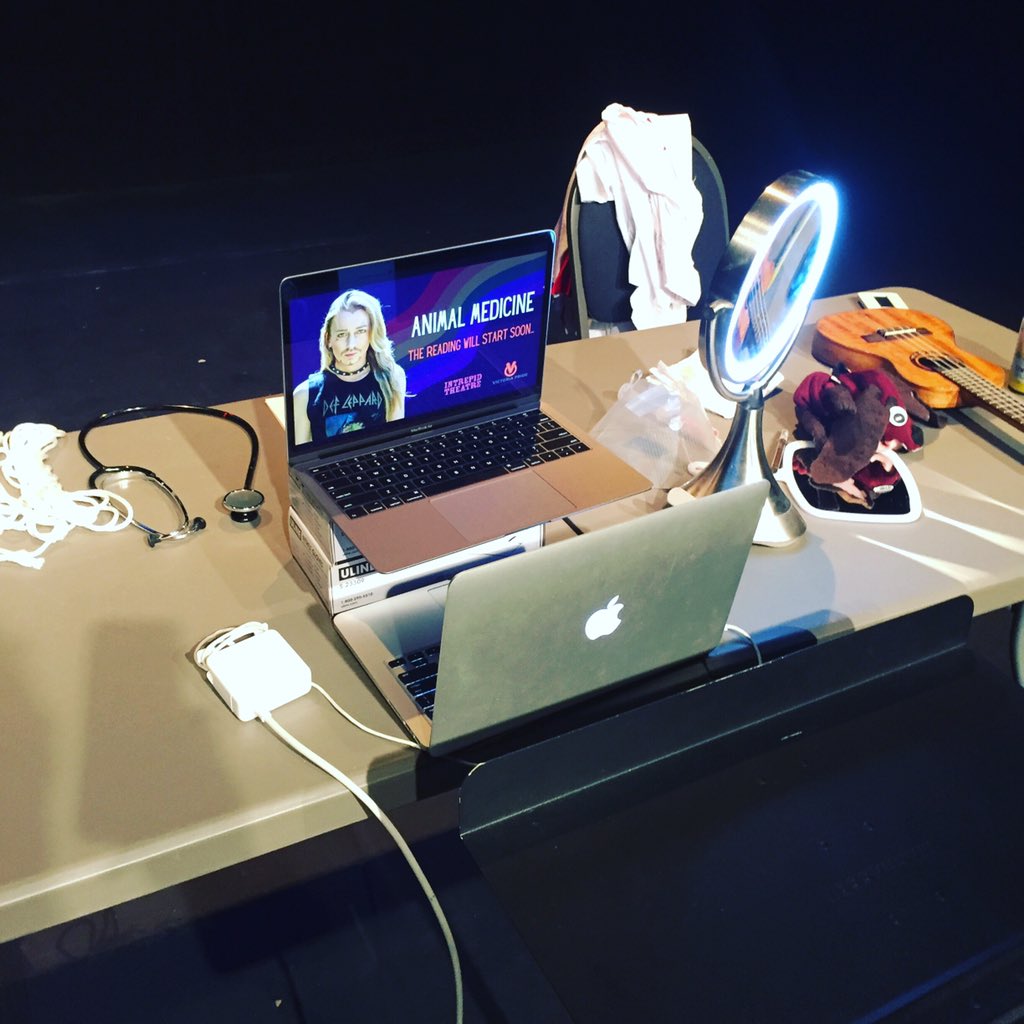 IntrepidTheatre's tweet image. Happening now! Our Pride Playreading of Animal Medicine from creator/performer Eddi Wilson is live on our #Facebook 
Watch it live, or later! Part of Victoria’s Virtual Pride Week with @VictoriaPride 🌈