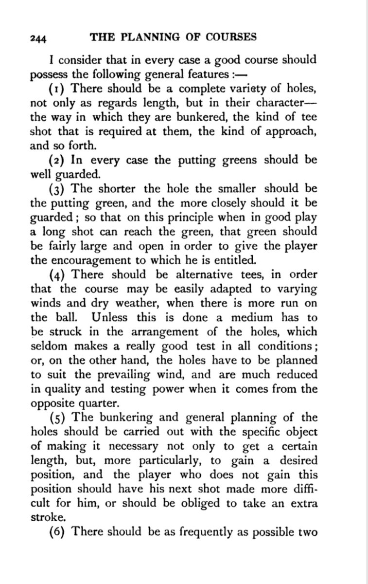 Braid’s thoughts on the 6 general features that make a good golf course. James Braid on what makes great  #golfcoursearchitecture #GolfHistory