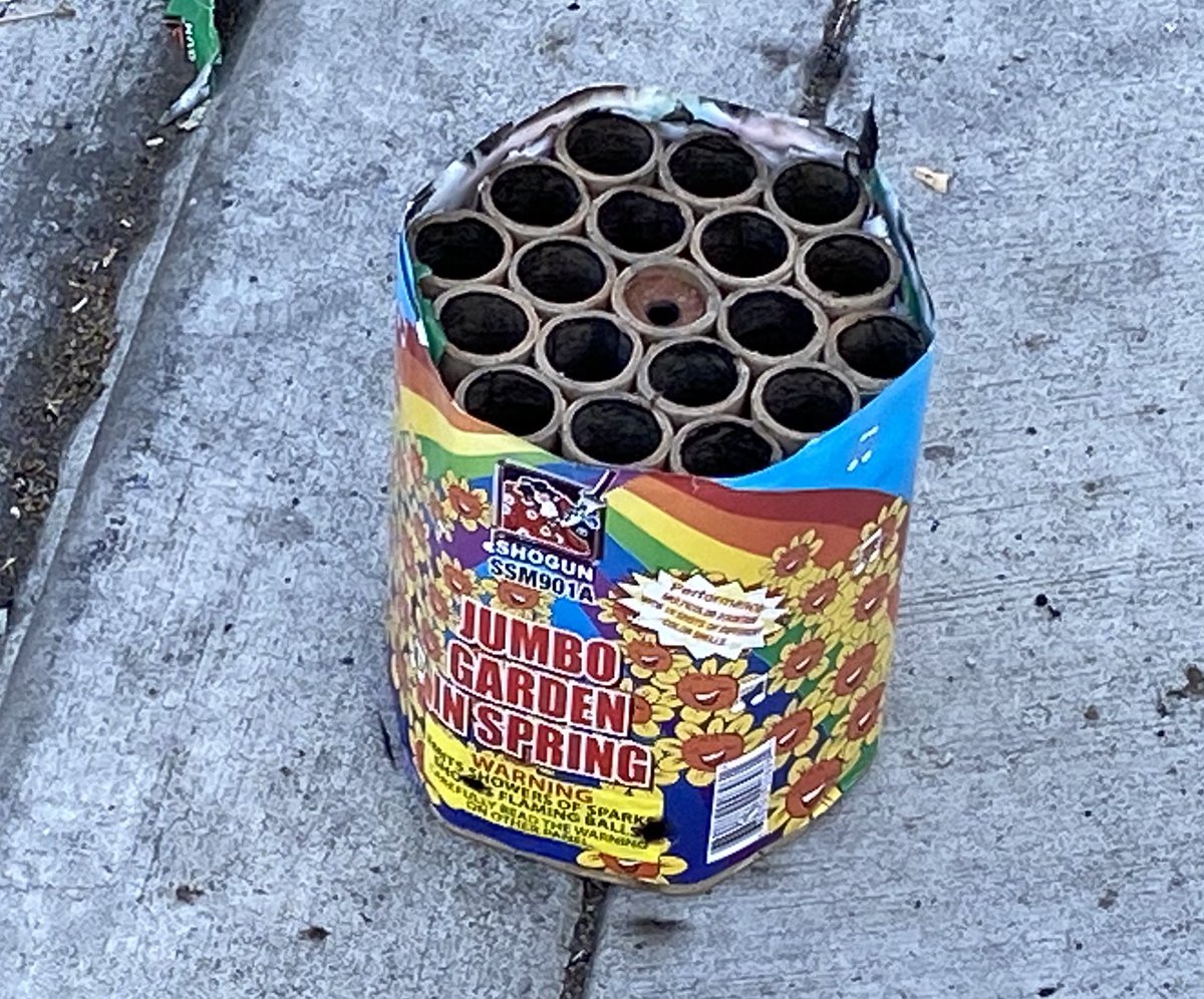 All fireworks are illegal in Oakland. OPD officers continue to educate our community about the dangers of fireworks. Officers encountered a family who burned their front lawn setting off fireworks. We have increased staffing through the holiday weekend to deter illegal activity.