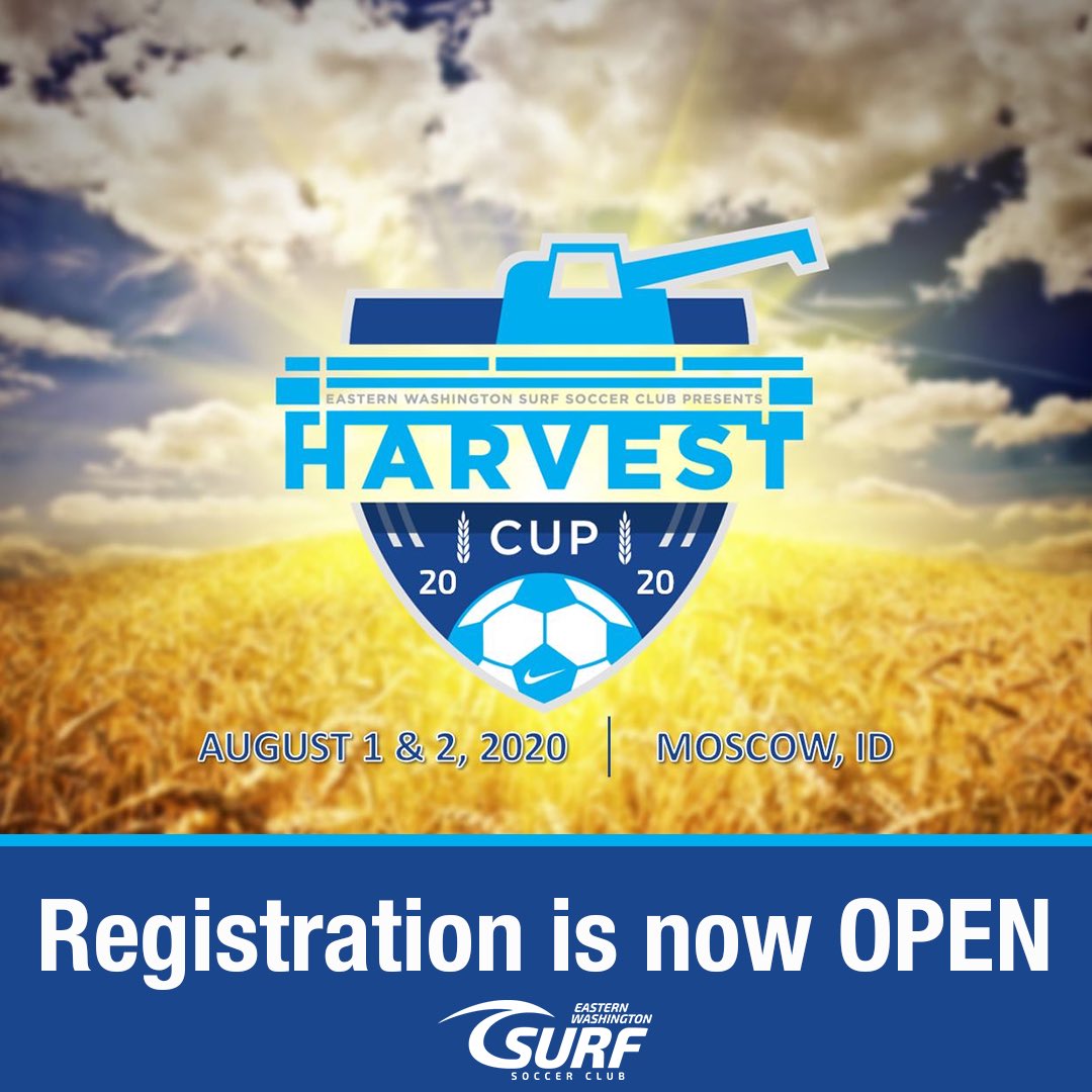 We are excited to announce that registration for EW Surf SC 2020 Harvest Cup is now OPEN!  For more information, visit ewsurfsc.com and click on Tournaments in the menu bar. We hope to see you on the pitch!  

#EWSurfSC #EWSurfSCPalouse #WeAreSurf #EWSurfSCHarvestCup