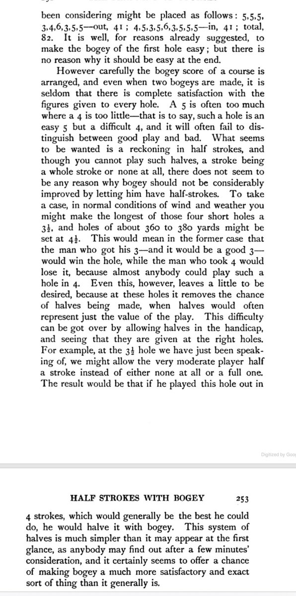 Finally Braid sums up par in “half strokes” accounting for changing changing winds and weather. One could argue that this would be a case for par being a relatively trivial number.  #GolfHistory  #GolfCourseArchitecture