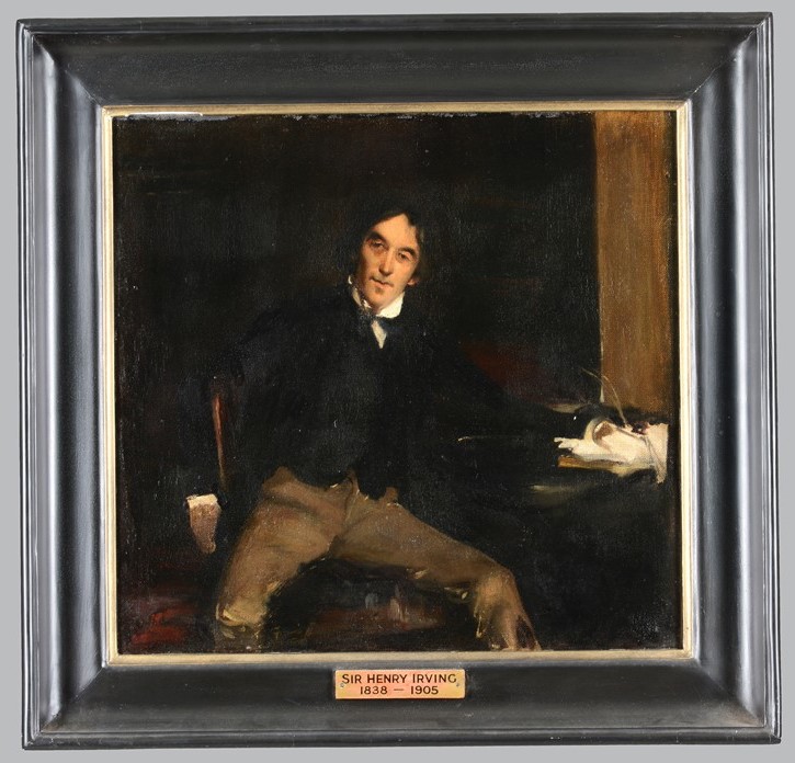 5/In 1951 a previously unknown copy of the portrait came to light, and was acquired by Irving's son Lawrence, swapped for some letters of George Bernard Shaw's.The mystery surrounding the copy is explored in a 15 min podcast from  @Dreweatts_1759 here: https://www.dreweatts.com/news-insights/sir-henry-irving-portrait-mystery-modern-and-contemporary-art-october-2019/