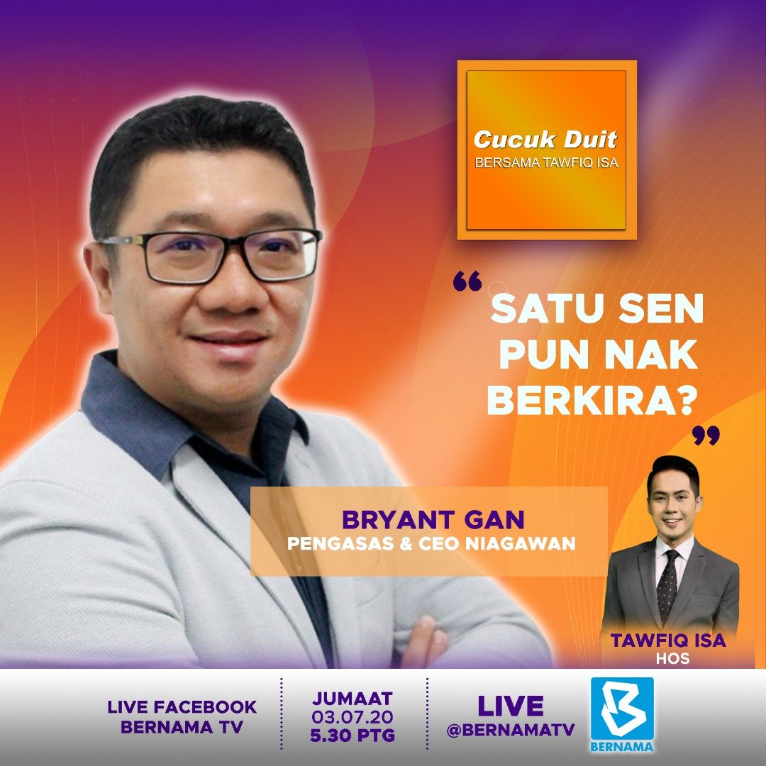 BernamaTV's tweet photo. #CucukDuit bersama Tawfiq Isa menemuramah Bryant Gan, pengasas dan CEO Niagawan bagi mengupas mengenai kepentingan sistem perakaunan untuk peniaga kecil-kecilan serta kesalahan yang sering dilakukan mereka dalam menguruskan jualan dan keuntungan perniagaan.

#urusduit #simpanduit https://t.co/fcVk1HGbBG