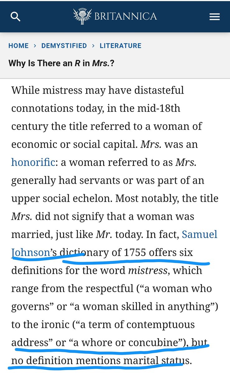 According to western philosophy there can be a Family Woman or a Public Woman.Britishers probably confused for 'MISTRESS' from Samuel's dictionary, 1755 and conjectured all Public woman (courtesans, dancers, tawaifs ) as prostitutes. @Aabhas2414/n  https://www.britannica.com/story/why-is-there-an-r-in-mrs