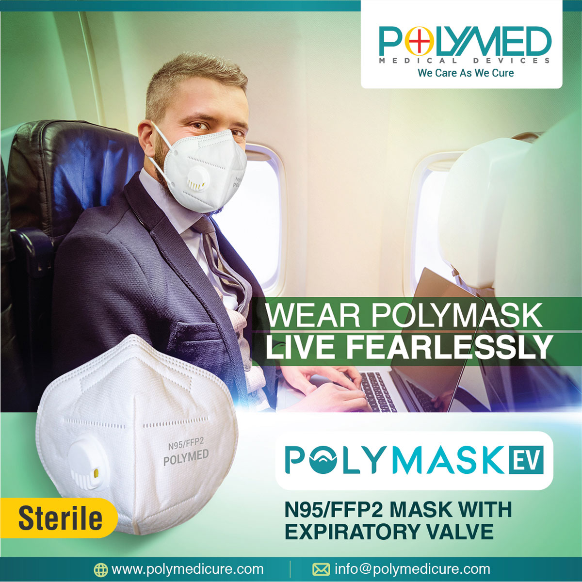 Polymedicure's tweet photo. Unlocking Life Fearlessly!
POLYMASK, Sterile N95/FFP2 Mask with and without Exhalation Valve.
#POLYMASK #MadeInIndia #VocalForLocal #PolymedCares. https://t.co/MMD7T4oVqO