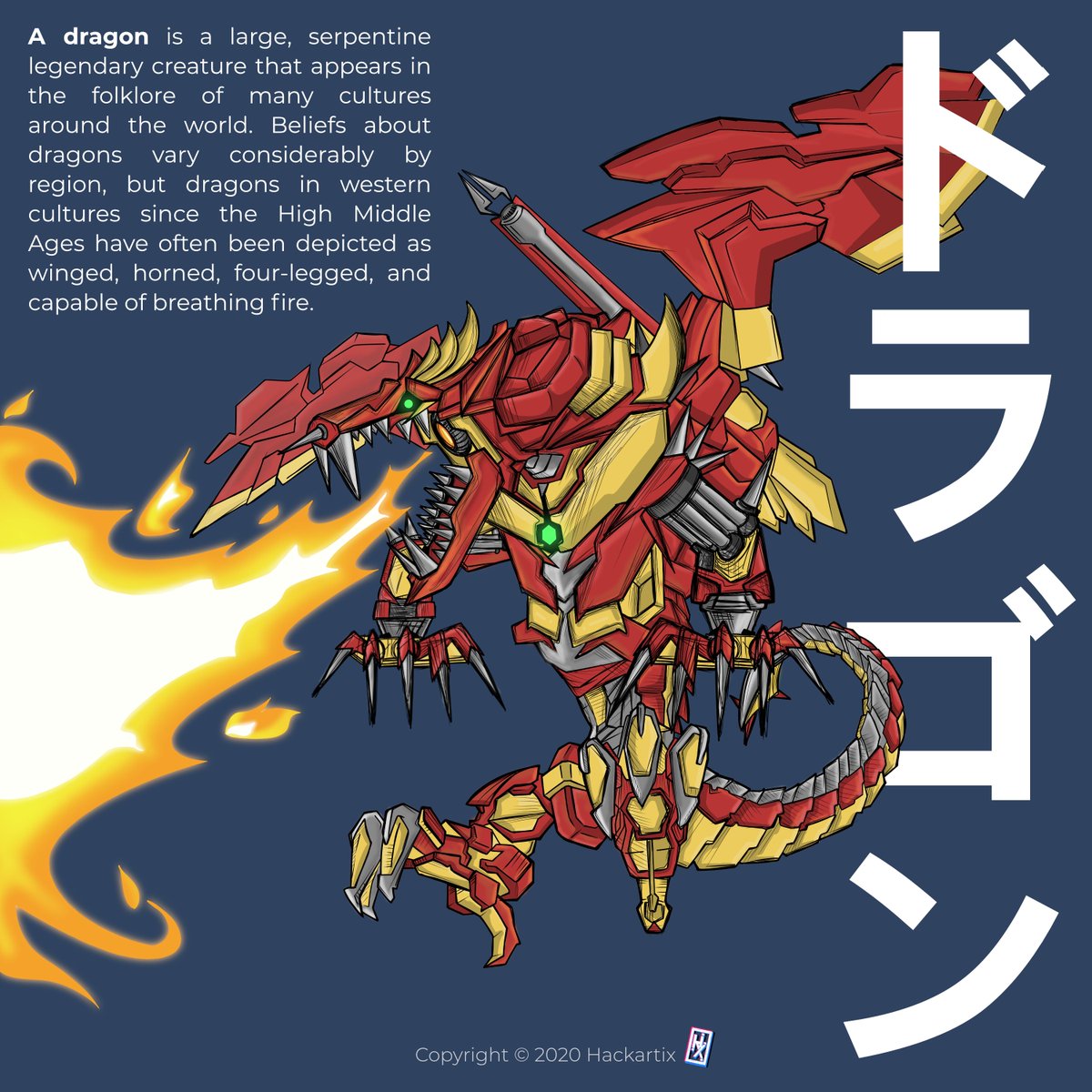 hackartix's tweet image. My Robot 0007 (Dragon) #robot #illustration #IllustrationArtist #dragon #DragonRajaSEA #DragonRaja