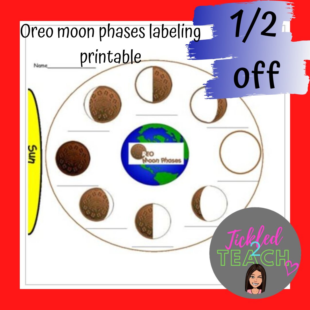 tickled2teach's tweet photo. TPT 4th of July Sale on Oreo Moon Phases Unit! https://t.co/3Va6hIGXBN https://t.co/gzTjGGBOV5