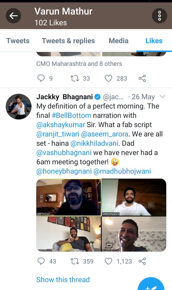 Here comes entrepreneur Varun Mathur partner of  #ShushantSinghRajput in Innsaei Ventures.He is related to films and media both.Look at his Twitter he liked Jackky tweets more. #SushantSingh #CBIMustForSushant #SushantSinghRajput #cbiforsushant #CBIEnquiryForSushantSinghRajput