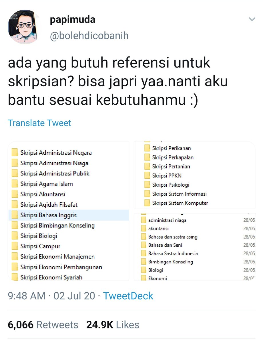Sudah dihapus barusan sama original authornya tuh twitnya. Ini gue screencap sebelum hilang dari layar twitter gue