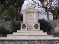 Father Lefteris died in 1941 during the Nazi occupation of Crete. His monument can be seen in the village of Alones.