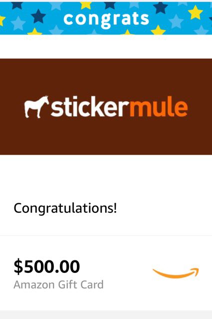 #Goodtotheirword! These guys are the best! Thank you <a href="/stickermule/">Sticker Mule</a> for picking me as one of your #contestwinners! 
You can get in on the action too just by following <a href="/stickermule/">Sticker Mule</a> and retweeting their posts! Go check out their #awesome #stickers too!