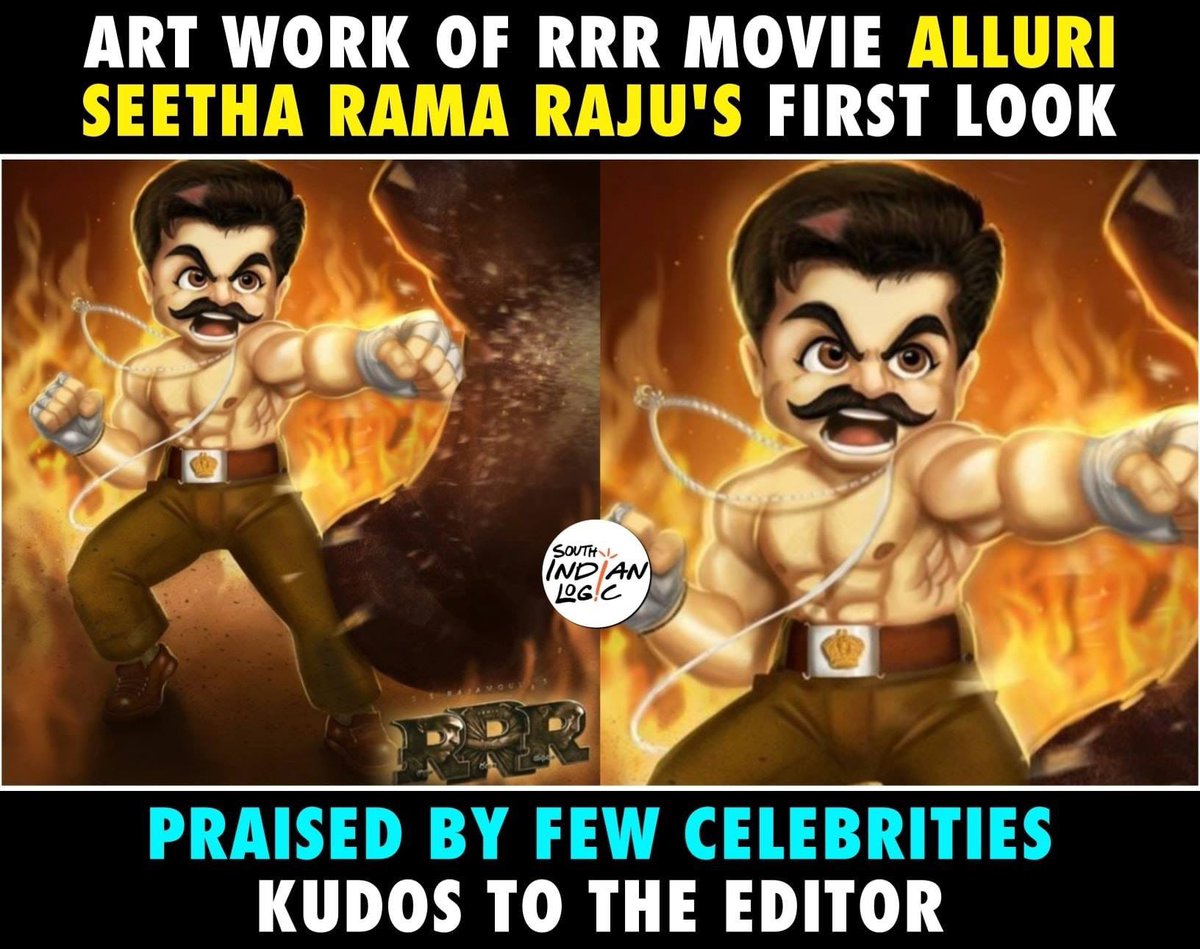 SILOriginals's tweet photo. #RRRFirstLook #Ramcharan #SouthIndianLogic https://t.co/myRpODwrAd
