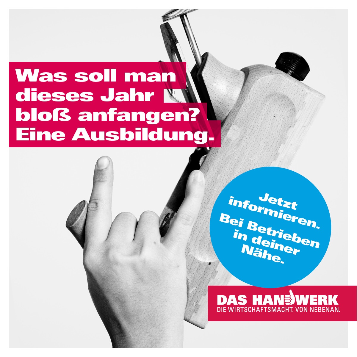 Es ist an der Zeit, die Zukunft in die Hand zu nehmen! 

Kennt ihr jemanden, der gerade vor der Wahl steht, eine Ausbildung zu machen? Empfehlt ihnen diese Tools, um es herauszufinden: handwerk.de/berufechecker
und lehrstellen-radar.de

#wirwissenwaswirtun #ausbildung2020