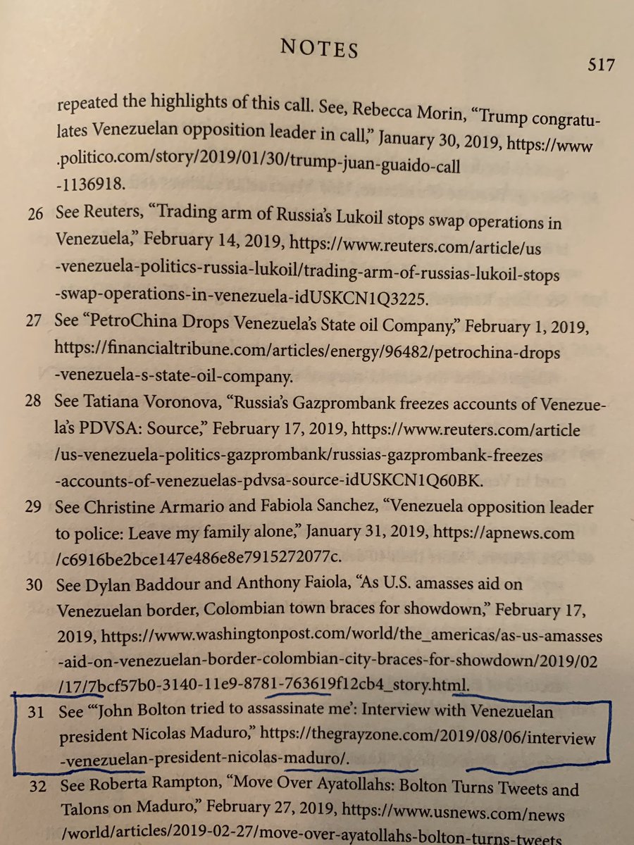 John Bolton cited my interview with Venezuelan Pres. Nicolás Maduro in his book. But Bolton deceptively claimed Maduro’s accusation was triggered by the failed 2019 US humanitarian aid stunt he spearheaded.In fact, Maduro was referring to an August 2018 attempt on his life.