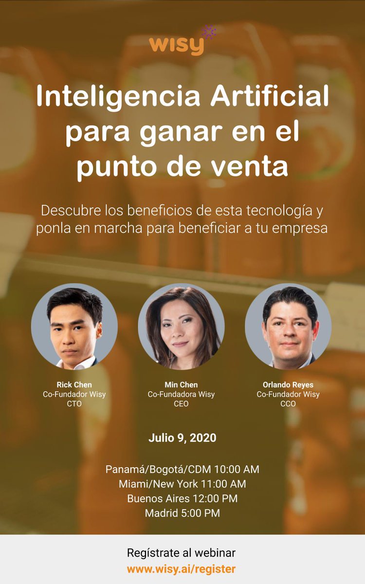 minchenpty's tweet image. Join us next week at @wisy_ai  and @WisyAi_es 

Image intelligence for store audits

Register at bit.ly/Wisy03ENGC

Inteligencia Artificial para ganar en el punto de venta 

Registro 

#imageintelligence #ai #cpg #storeaudits #fmcg #computervision