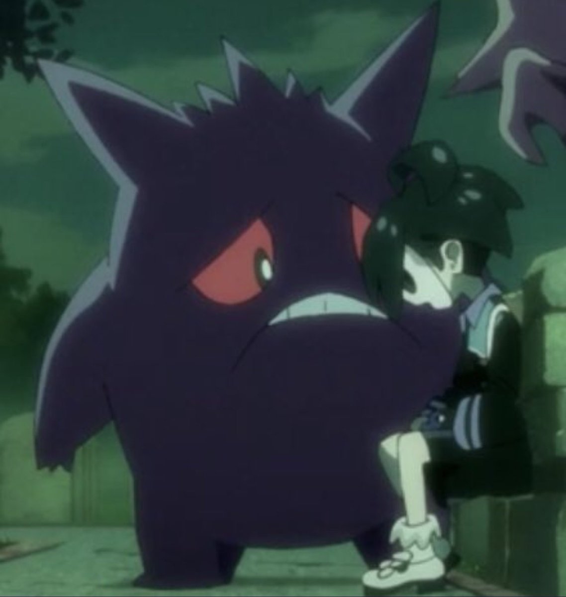 GengarDaily's tweet photo. Hey mask kid being sad is making me sad https://t.co/ys7yHKkEDb