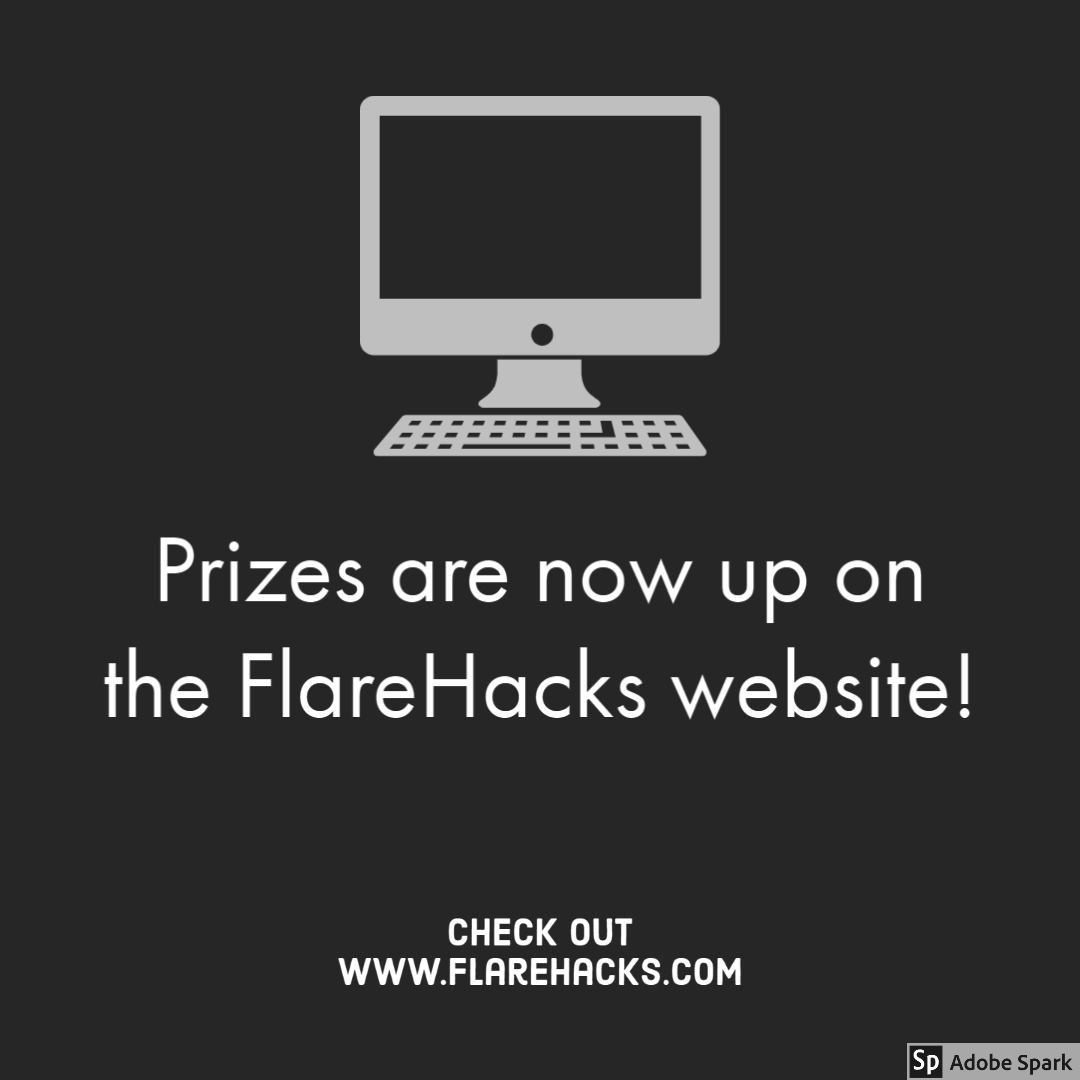 FlareHacks's tweet photo. Check out https://t.co/bhQBh9LsNW to see the prizes and more coming up! https://t.co/VD6PpCuYyO
