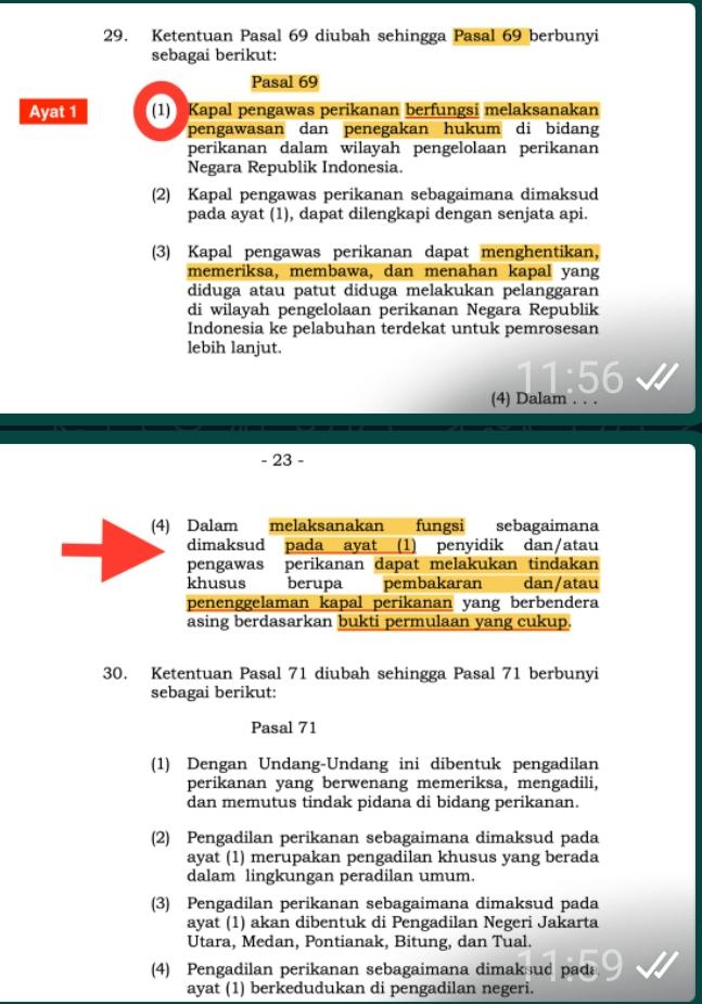 sugandhi_hendra's tweet photo. Pasal 69 ayat 4  penenggelaman kapal bendera asing jika ada BUKTI PERMULAAN yg cukup
INI tindakan LANGSUNG oleh Kapal Pengawas TANPA proses pengadilan

Tunjukkan brp Penenggelaman KAPAL LANGSUNG oleh Kapal PSDKP era Bu Susi 

Semua penenggelaman #KapalRongsokan setelah  #INKRACH https://t.co/gVeR7yC0lv
