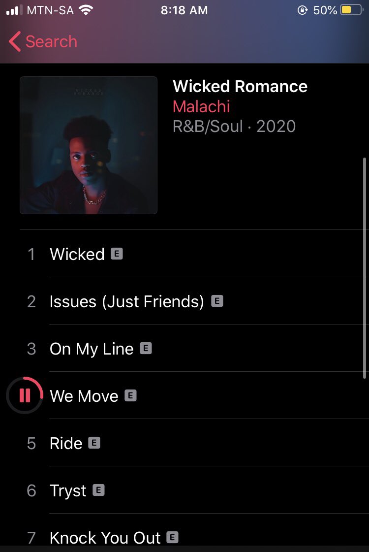 Go get that new @malachi3_ , “WICKED ROMANCE” out now everywhere 🥀🖤