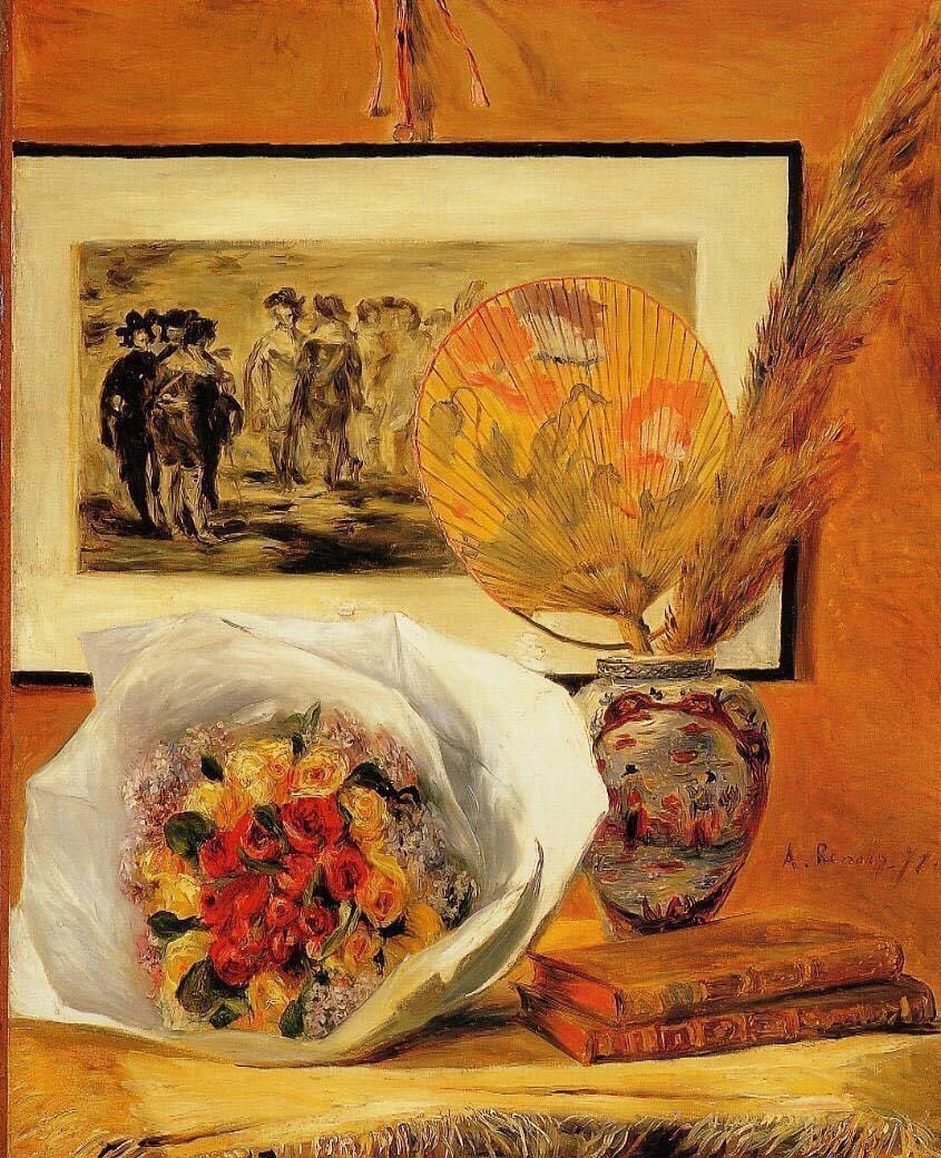 artinfinitus's tweet image. Auguste Renoir, Still Life with Bouquet, 1871 #PierreAugusteRenoir #augusterenoir #Frenc #Impressionist #stilllife #painting #fineart #arthistory #art #oilpaintings #artoftheday  #postimpressionism  #artinfinitus #love #life #artist #painter #italy #england #paris #france