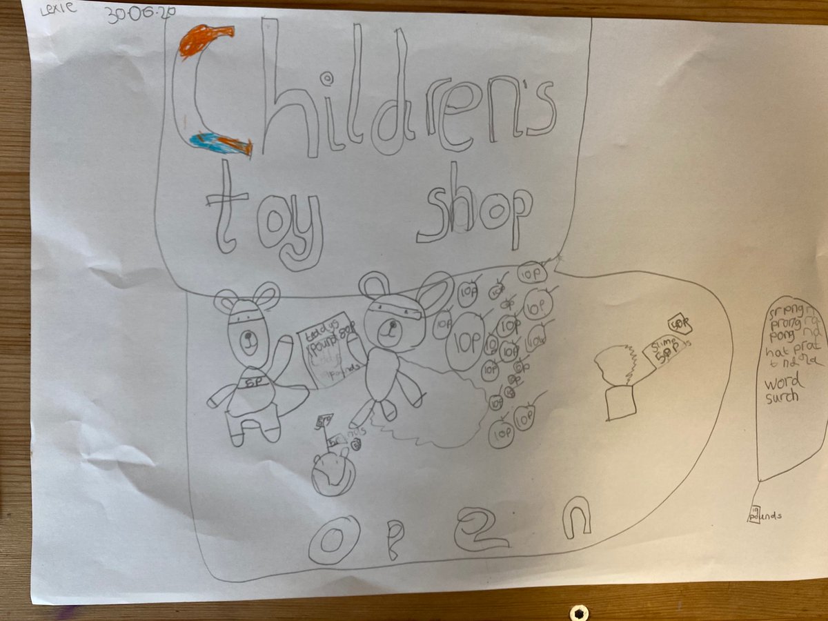 WarterRedKites's tweet photo. We have been designing our own toy shops. We thought carefully about which coins we would need to use to go shopping! https://t.co/eHxWZXFk9v