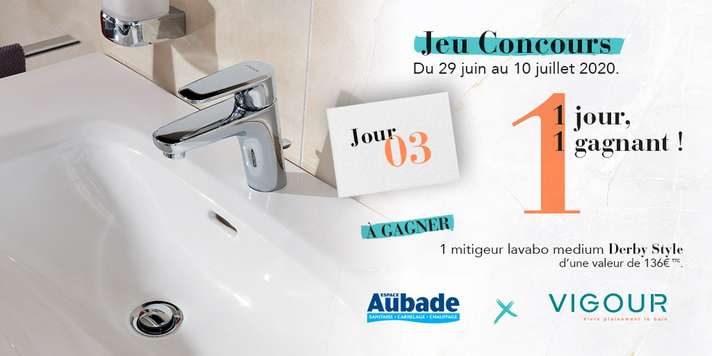 EspaceAubade's tweet photo. #JeuConcours : Félicitations à @BarbaraGollain qui vient de remporter le 2eme mitigeur #DerbyStyleVigour grâce à sa participation #Facebook.
Qui sera le prochain? Peut-être vous !🍀
✅Follow @EspaceAubade
🔄RT ce tweet
🗣commentez avec #DerbyStyleVigour
➡ https://t.co/RyxGJ7GVEb https://t.co/5YXElmZvpf