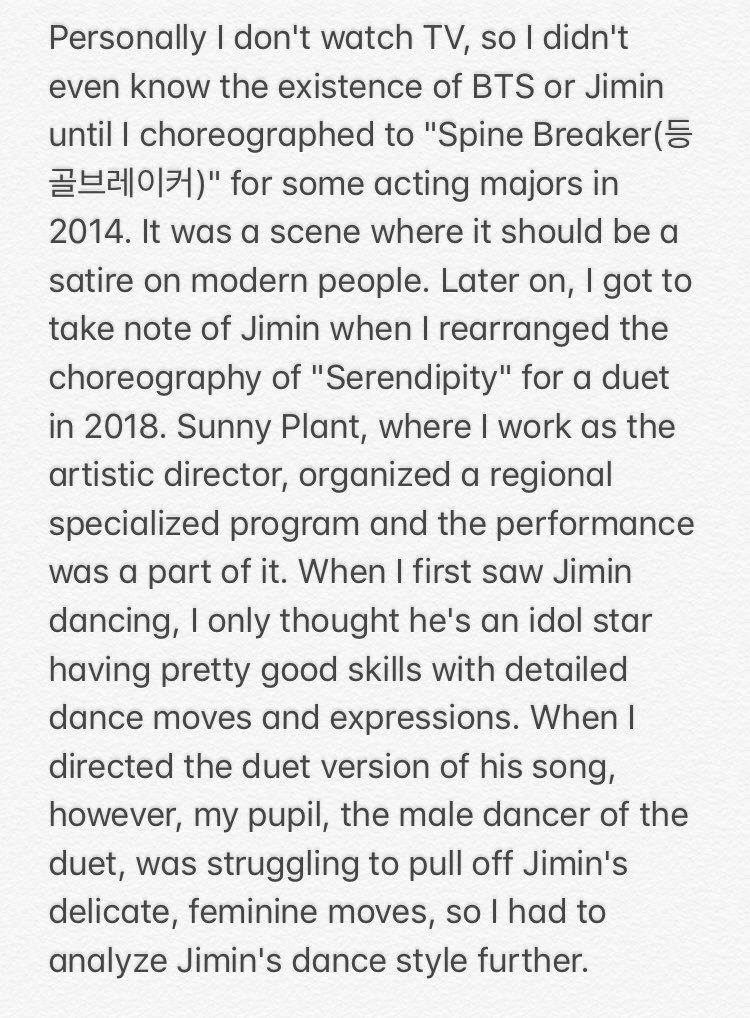  Kim Seon-yia modern dance genius who was first recognized in France, finds a gem in K-pop: Jimin of BTS https://twitter.com/andthh2/status/1141936764954664960?s=21 #JIMIN   #지민   @BTS_tw