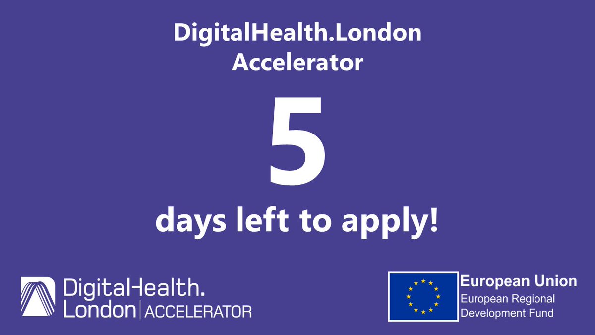HealthInnovNet's tweet photo. There’s still time to submit your application to @DHealthLDN’s Accelerator programme – visit the #DHLAccelerator website for tips on filling in the application form: https://t.co/gAaLcMMo6V #DigitalHealth #HealthTech #Healthcare https://t.co/jZEibBtiob