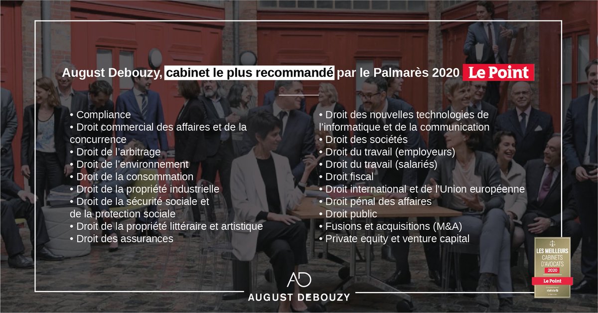 Notre cabinet fête cette année ses 25 ans 🎂 et ces résultats sont une fierté pour l’ensemble de nos extraordinaires équipes. Merci à nos clients, si fidèles, sans qui rien de tout cela ne serait possible.
👉 august-debouzy.com/fr/blog/1571-a…