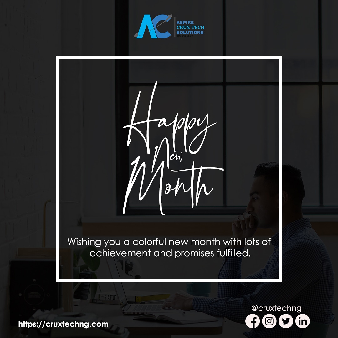 cruxtechng's tweet photo. With warmest greetings from us @cruxtechng Wishing you a colorful new month with lots of achievement and promises fulfilled. You never know what tomorrows have in store for you!
Welcome July!
#cruxtechng #happynewmonth #july #welcomejuly #stayhappy #keepmoving https://t.co/xwEAJ6iJDO