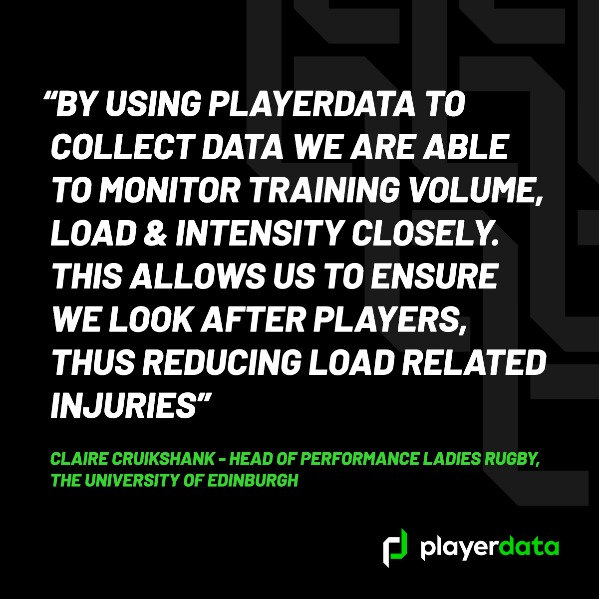 PlayerData's tweet photo. Our partners @EULRFC have made full use of our EDGE service, from surveys to team data. This is what @ccruikshank1 had to say about it #PlayerDataCommunity #poweredbyPlayerData https://t.co/4vzZ9ihm3x