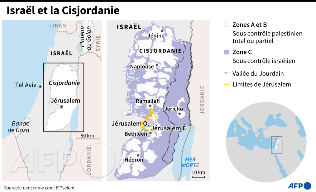 Agence France Presse Israel Et La Cisjordanie Carte Des Zones Afp Par Afpgraphics T Co Ii2ekslewy Twitter