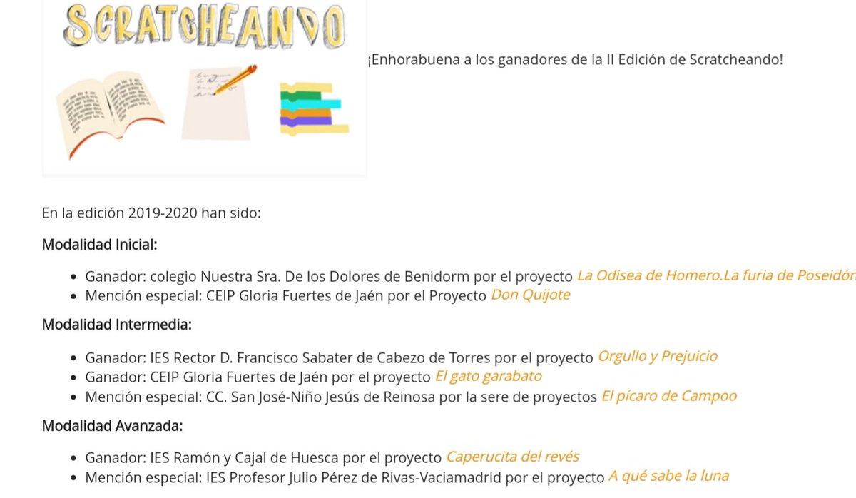 manureinosa's tweet photo. Mención especial del jurado en la modalidad intermedia de la II Edición Scratcheando para la serie de trabajos del proyecto "El pícaro de Campoo" del colegio San José de Reinosa. #leeres #scratcheando #sanjosereinosa
Gracias por el reconocimiento @leeres https://t.co/xrLN2GgLkb
