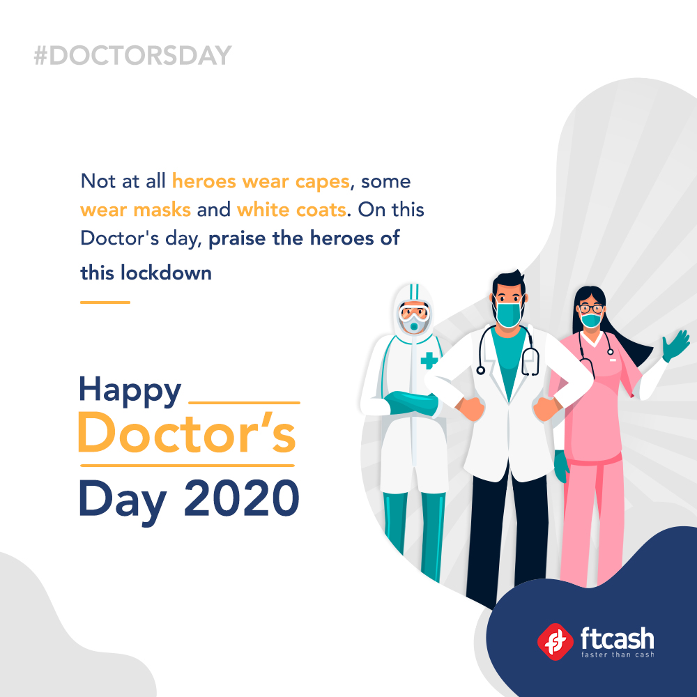 Not at all heroes wear capes, some wear masks and white coats. On this Doctor's day, praise the heroes of this lockdown
Happy Doctor's Day 2020

#DOCTORSDAY #StaySafeStayHome