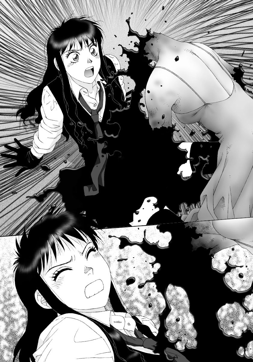 オイラの単行本「かごめかごめ」から
台詞フキダシ擬音無し絵その,27

やだー!こんなシーンは怖いと言うよりやだー‼︎
怖くない人やこんなの全然な人には大した事ないシーンかもしれないけど…オイラは怖がりなので、この連載中怖い夢見ることが多かったんだよ〜。゜(゜'Д`゜)゜。 