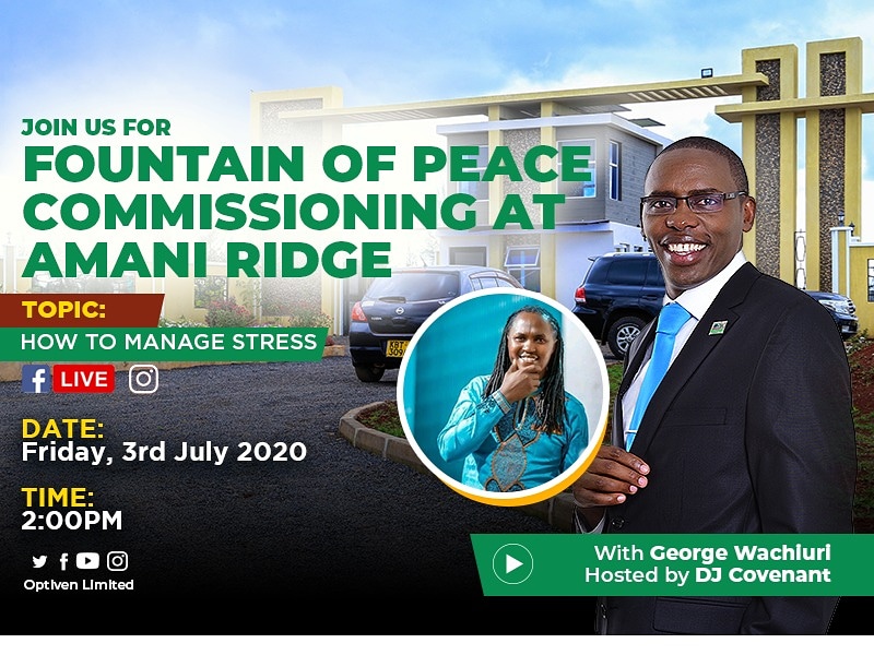 djcovenant's tweet photo. Mnaedelea Aje #TeamDjCovenant Je Ushaikuwa Na Stress? If You have Join Me with @georgeoptiven This Friday As We Talk on How To Manage Stress!!
Upate Kujua !
And Also We'll be Commissioning Fountain of peace at Amani Ridge !
Don't Miss ! π cc @OptivenLimited
#OptivenLimited https://t.co/EXmDapA4Mw