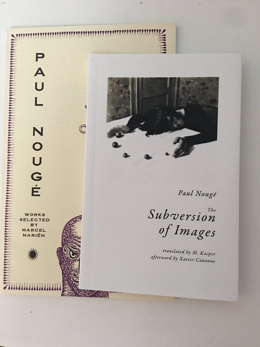 The work of Belgian Surrealist Paul Nougé is pitifully under-represented in English translation. I recommend his photo-essay The Subversion of Images. Belgian Surrealism had its own character, distinct from the more flamboyant Parisian variety.