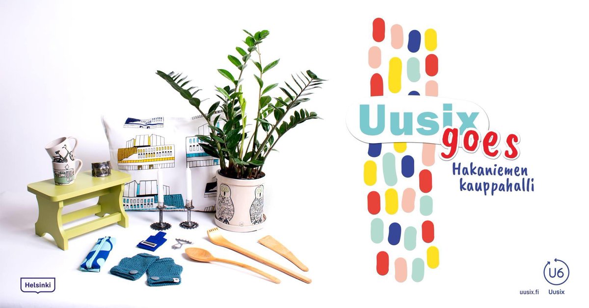 hennanih's tweet photo. #uusix goes Hakaniemen kauppahalli - @helsinginsote’n Uusix-verstaiden myymälä siirtyy Hakaniemen kauppahalliin heinäkuuksi. #popup-kauppa auki 2.7. alkaen ti-pe klo 10-16, la klo 10-14. Saatavilla tuotteita, joilla on #tarina - #kierrätys #ekologisuus #sosiaalisuus https://t.co/VHn8bubTn9