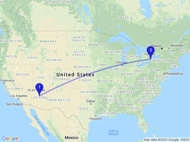 What is the distance between Mississippi and Arkansas?