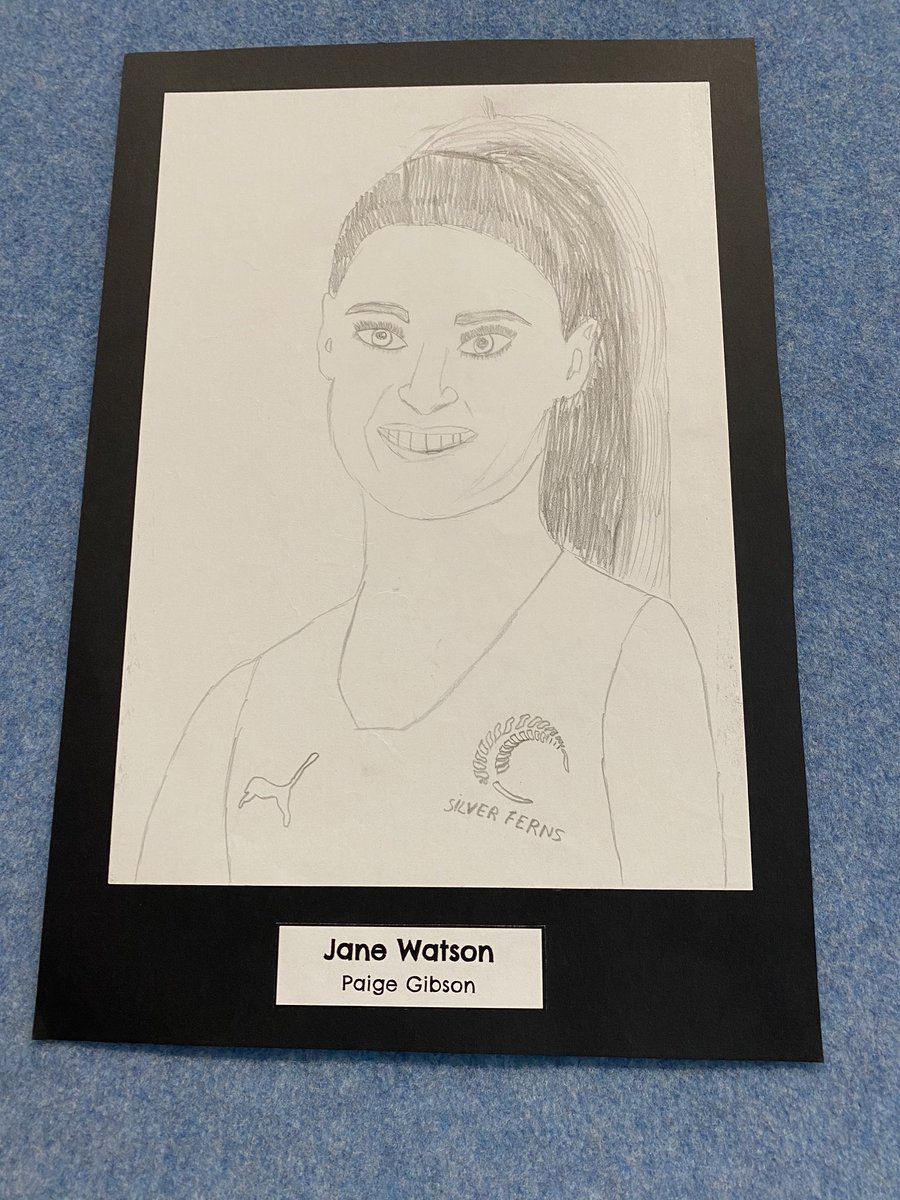 whitn3yhans3n's tweet photo. This term at St Francis of Assisi School our driving question has been how do we inspire others to be worthy and admirable New Zealanders? One of our learning tasks was to draw a portrait of a worthy and admirable NZ’er and we drew you @TactixNetball #JaneWatson https://t.co/9ecOSwrk0T